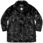Lynx Faux Fur WINDSTOPPER Overcoat Black