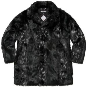 Lynx Faux Fur WINDSTOPPER Overcoat Black