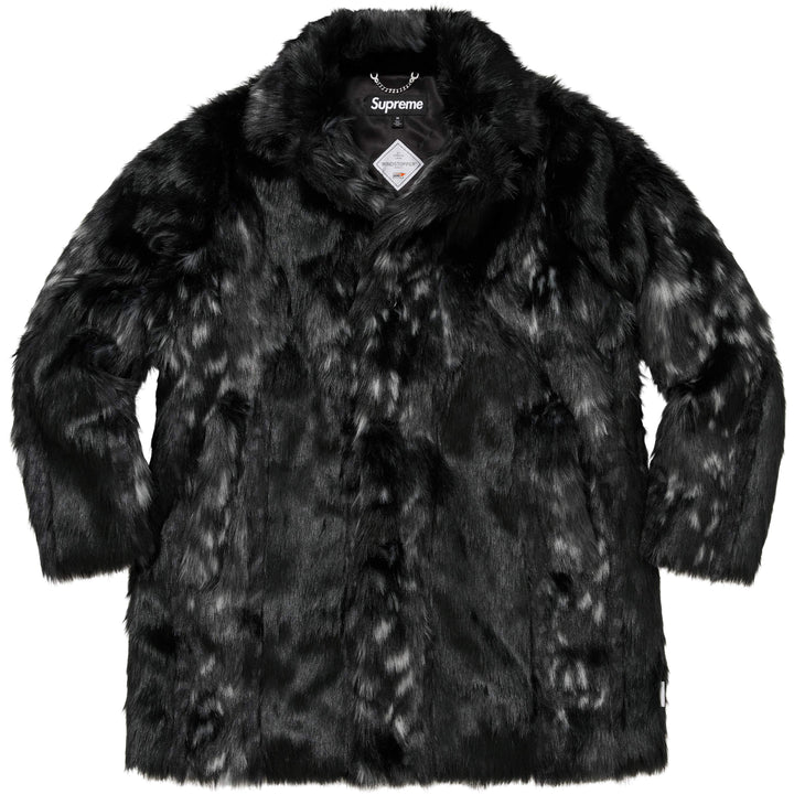 Lynx Faux Fur WINDSTOPPER Overcoat Black Lynx Faux Fur WINDSTOPPER Overcoat Black