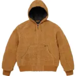 Woven suede Hooded work Jecket Mustrad